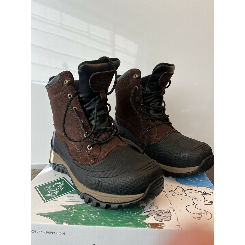 Bearpaw Men's Teton Hikers Size 9 Chocolate Waterproof Boots B008 *Gently Used*